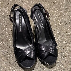Chinese Laundry Black Strappy Heels